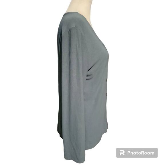 Carole Little Cardigan Womens Small Green Button Long Sleeve - Picture 2 of 7